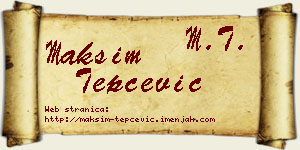 Maksim Tepčević vizit kartica